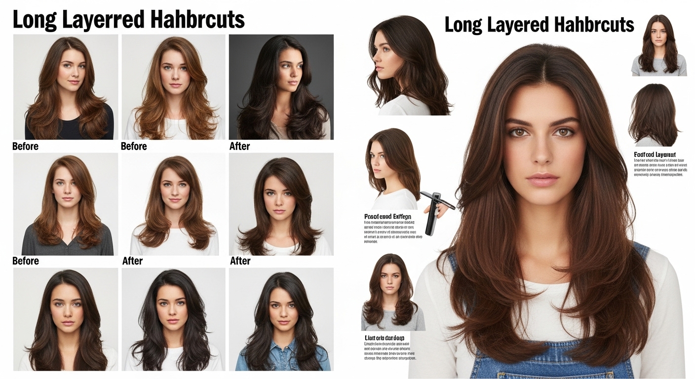 Chubby Face Long Layered Haircuts