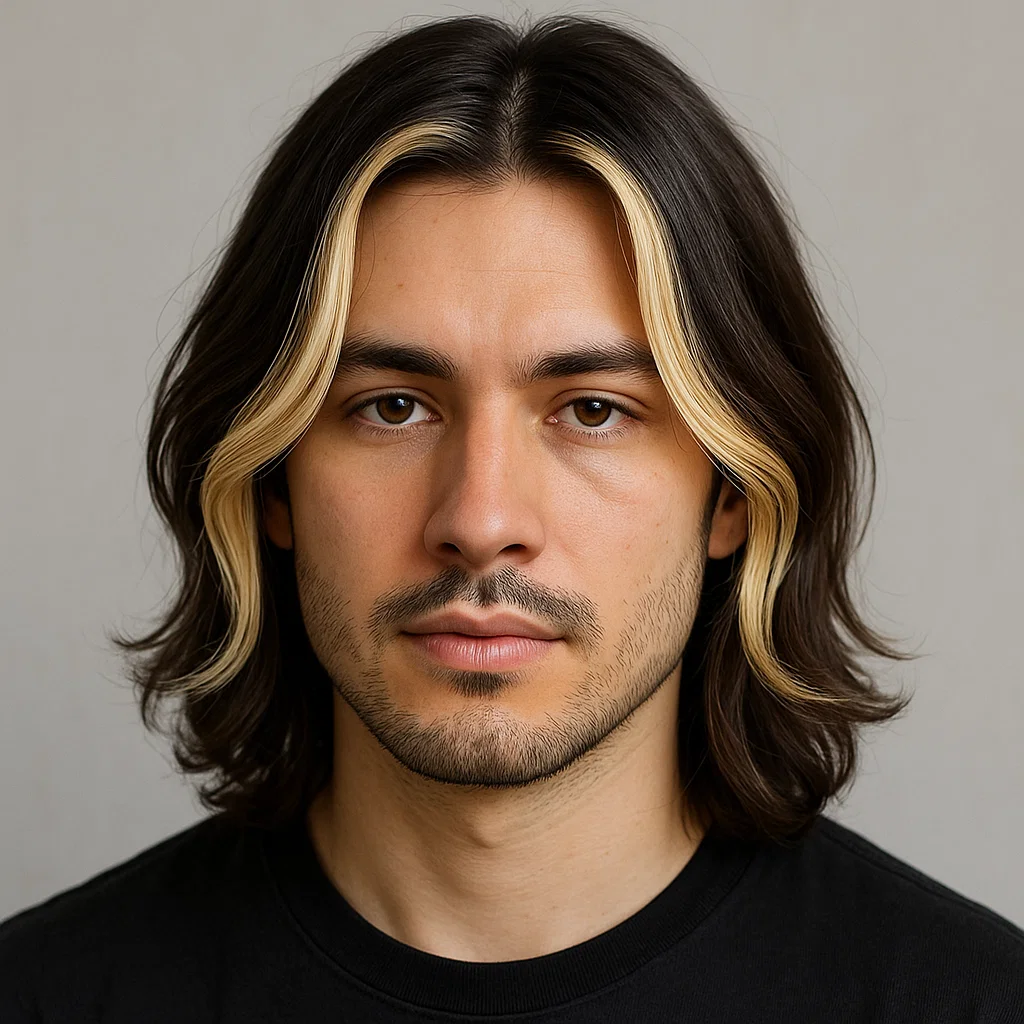 Face-framing highlights on shoulder-length cut