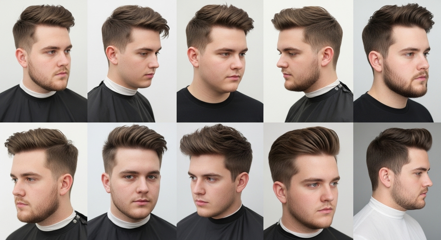 Bunch of Medium Length Haircuts Chubby Face