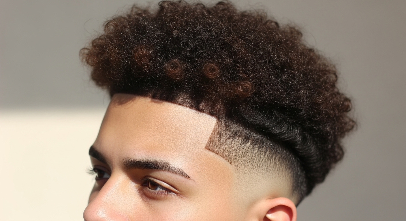 blowout low taper fade curly hair