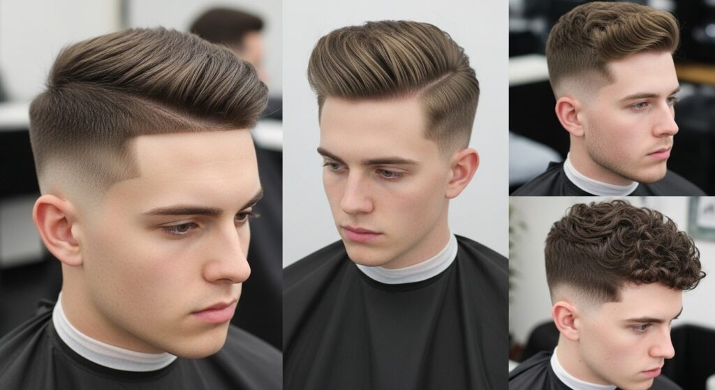  Options of hairstyle with low taper straight hair.