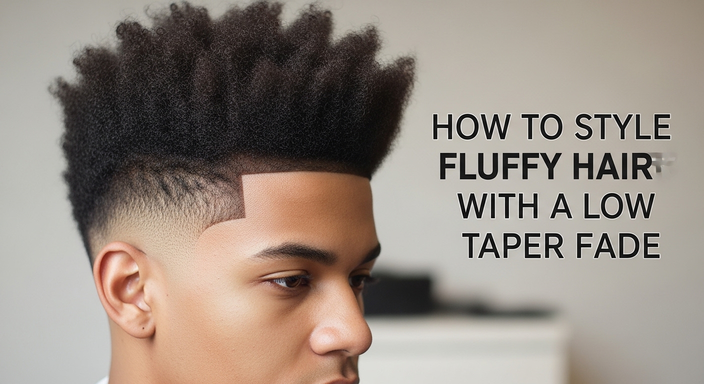low taper fade fluffy hair