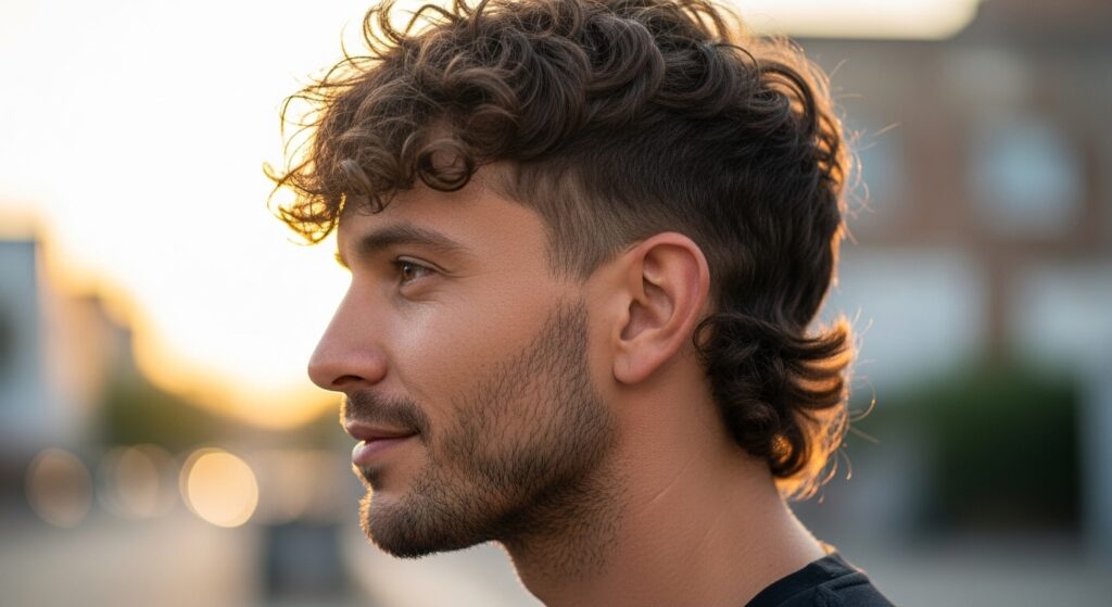 Image idea: A candid shot of a man with natural curls styled in a wolf cut, side profile showing layers.

Alt tag: "curly wolf cut side profile layered hairstyle"