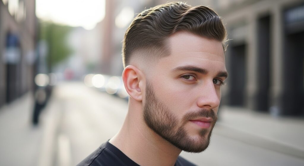 360 waves hairstyle with lineup haircut