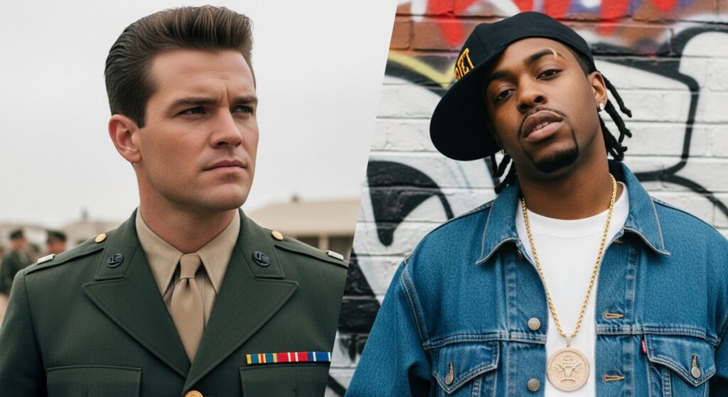 flat top haircut evolution military to hip hop style