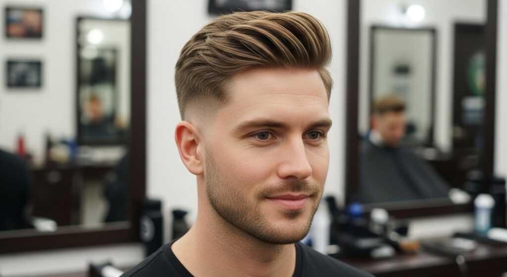  stylish taper cut medium length hairstyle for men.