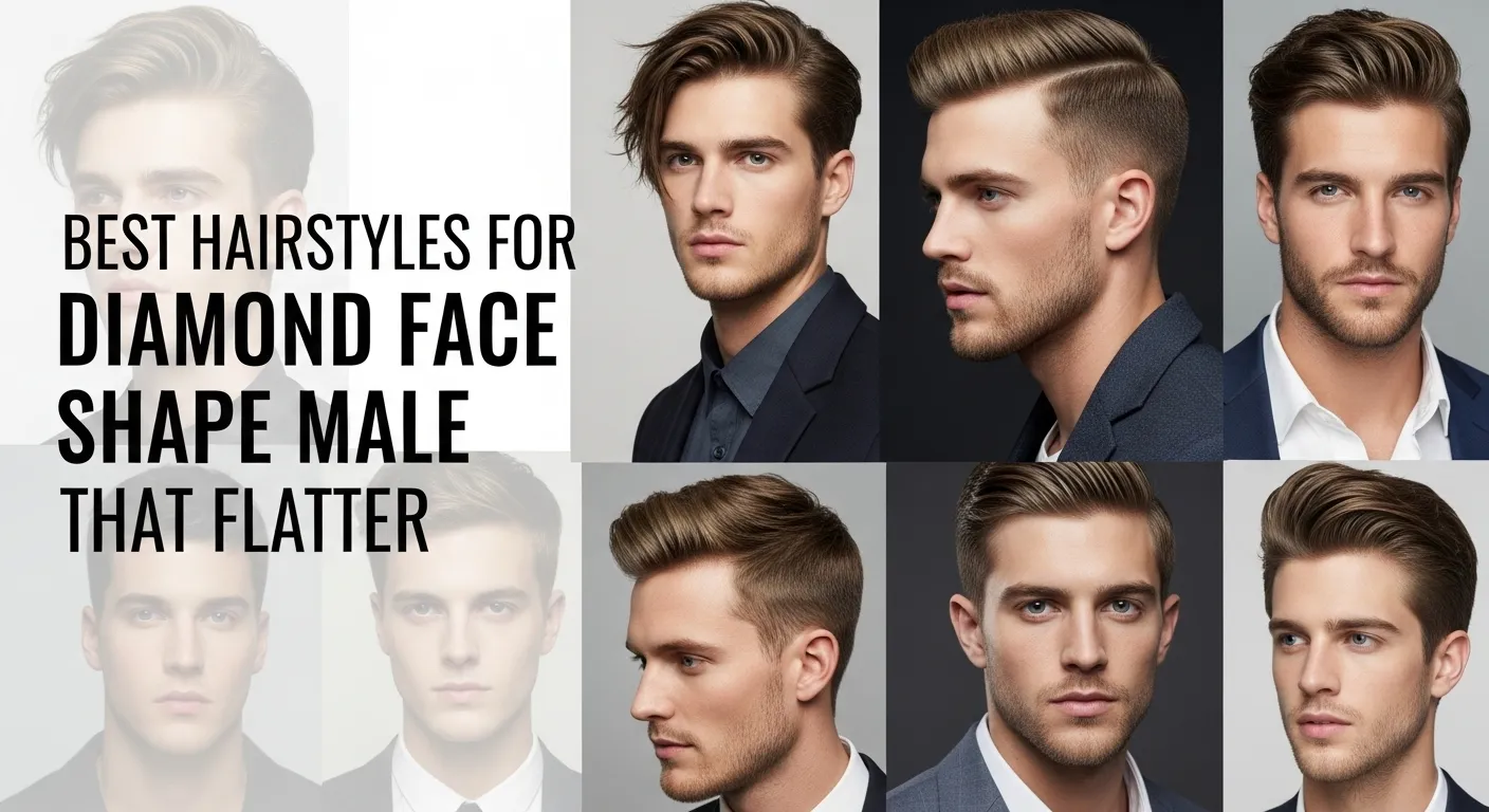 hairstyles for diamond face shape male